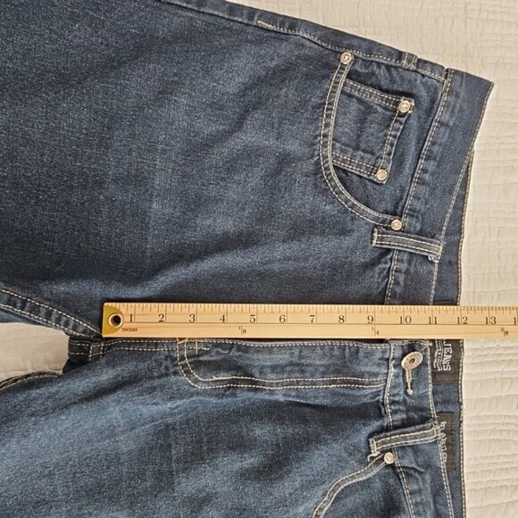 Moda Relaxed Fit Jeans Men's 38x32 Straight Leg Medium Rise Dark Wash Stretch` - Picture 8 of 16